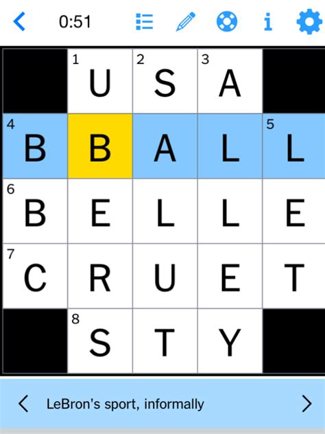 nytimes crossword answers today mini
